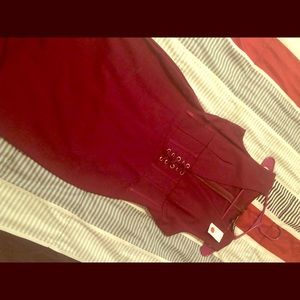 Burgundy corset dress